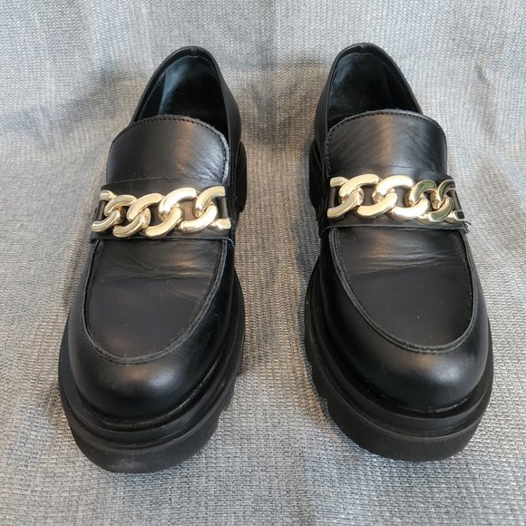 ALOHAS Track black leather loafers - Picture 4 of 10